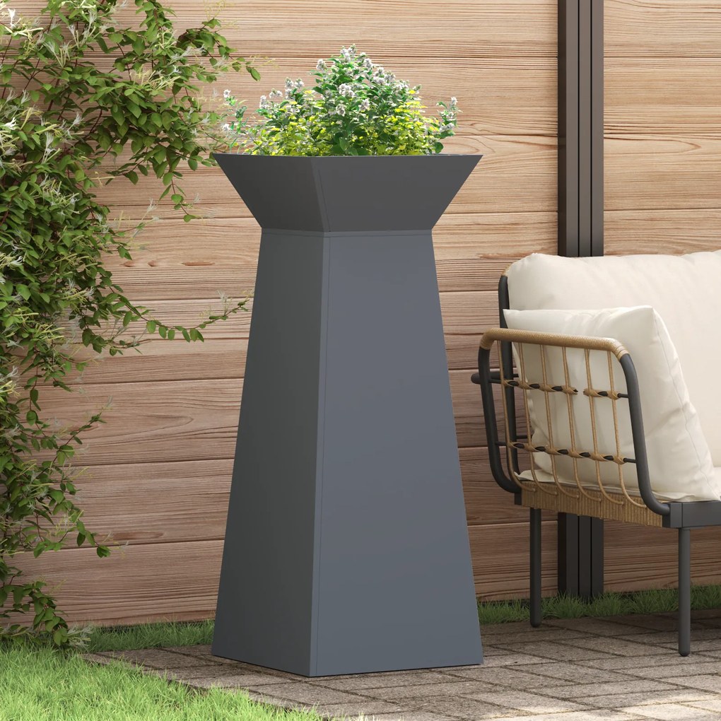 vidaXL Suporte para Plantas Antracite Plástico 40 x 40 x 101 cm