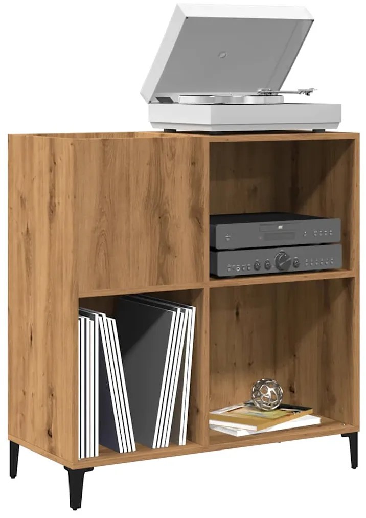 vidaXL Armário discos 84,5x38x89cm deriv. madeira carvalho artisiano