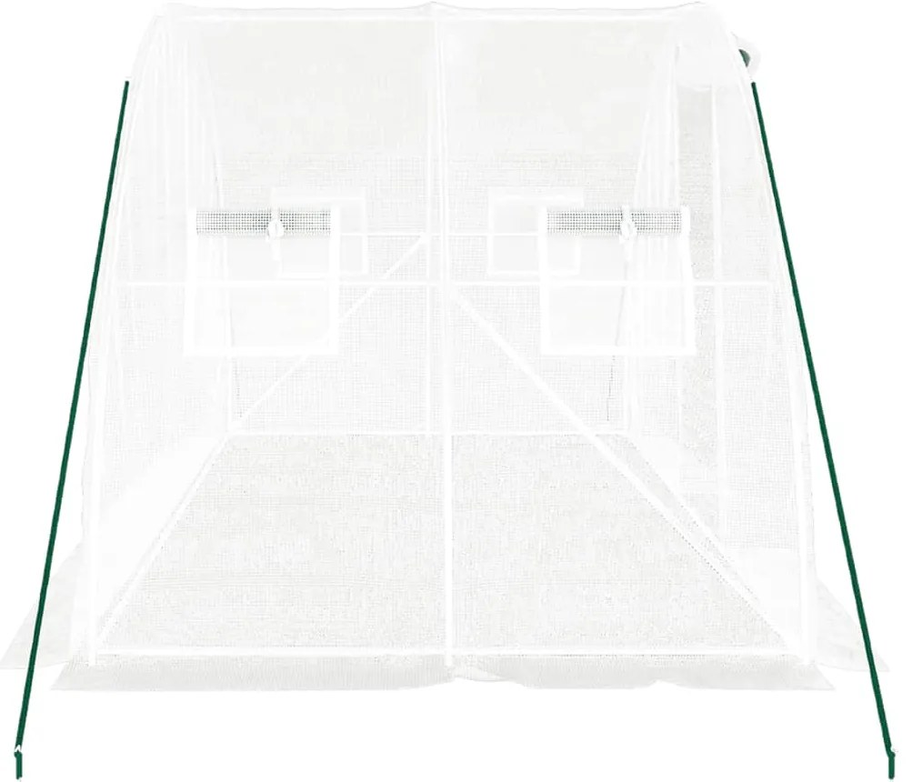 Estufa com estrutura de aço 8 m² 4x2x2 m branco