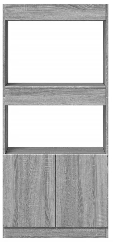 Armário alto 63x33x140 cm derivados de madeira cinzento sonoma