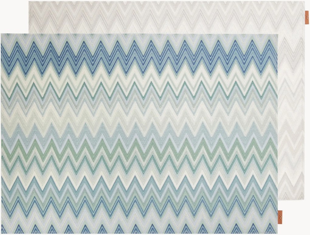 Individuais reversíveis Zigzag, conjunto de 2