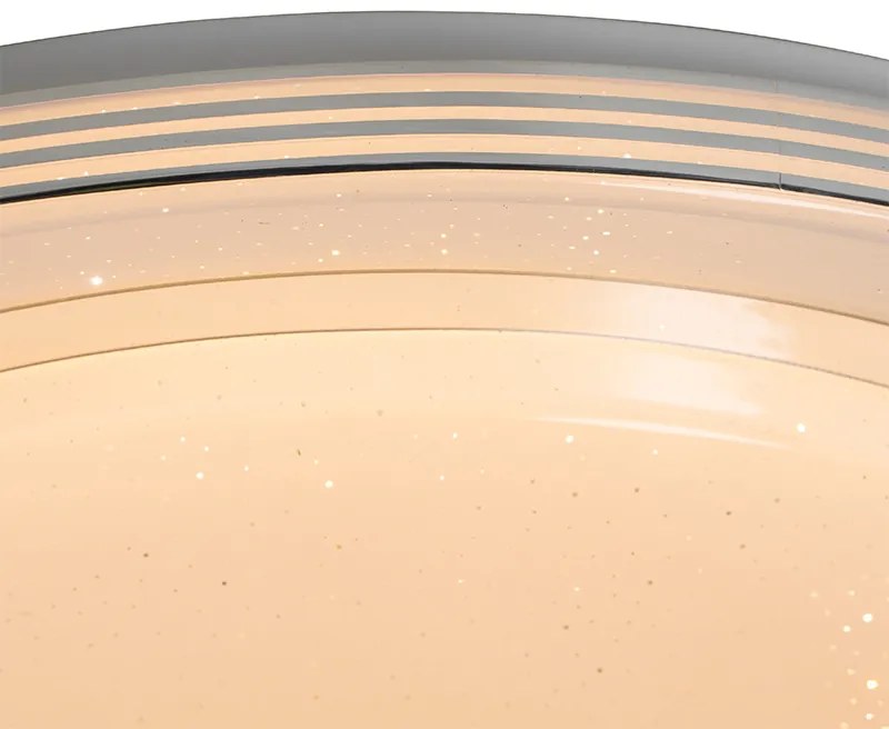 Candeeiro de teto inteligente branco 48 cm c/ LED e dimmer RGB - Jochem