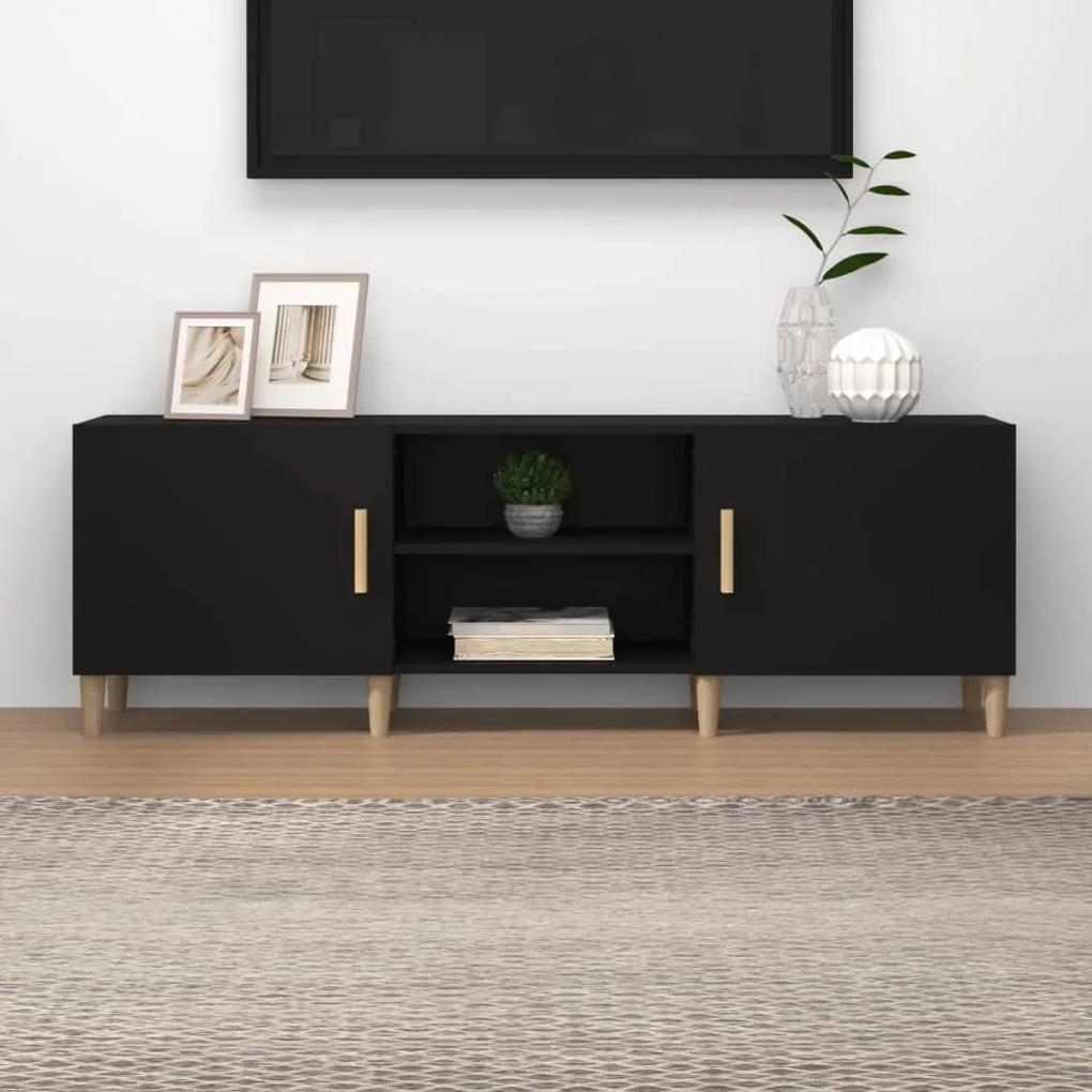 Móvel para TV 150x30x50 cm madeira processada preto