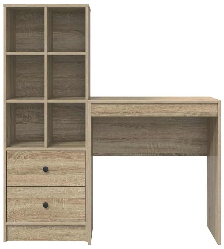 Mesa com Armazenamento Carvalho Sonoma Madeira Engenharia