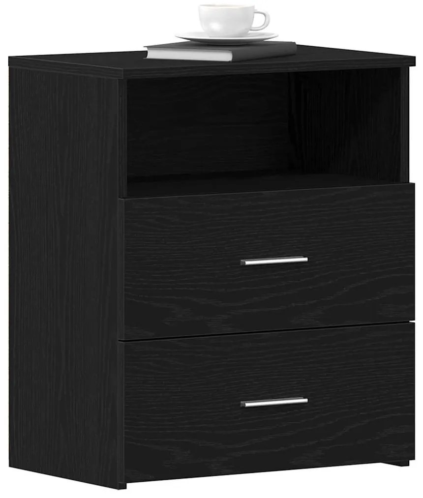 Cabeceiras vidaXL 2 unidades Carvalho Preto 50x32x60cm Madeira de Enge