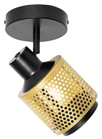 Projetores industriais pretos com dourado - Kayden