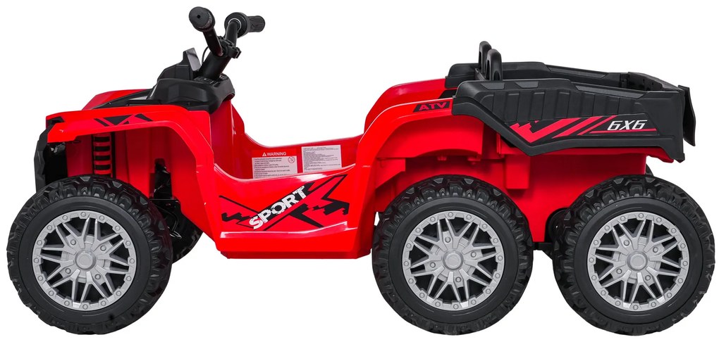 Moto 4 elétrica para crianças 12V 4x4 Sport TX ATV, Rodas Espuma EVA, assento couro ecológico Vermelha