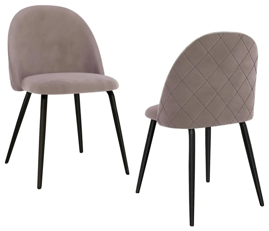 vidaXL Cadeiras de jantar 2 pcs tecido rosa
