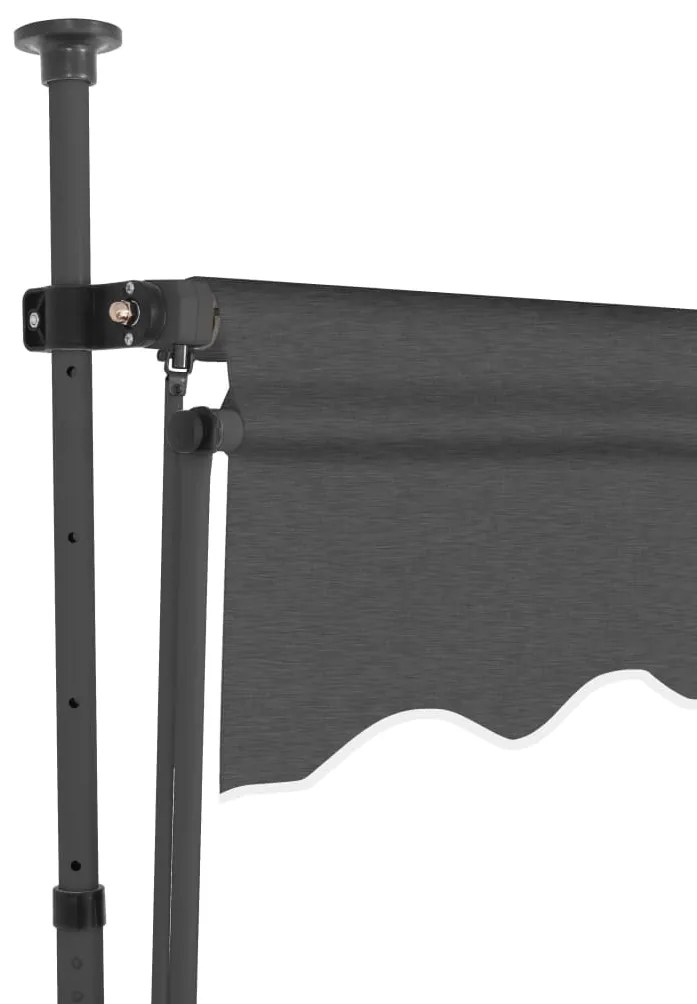 Toldo retrátil manual com LED 300 cm antracite