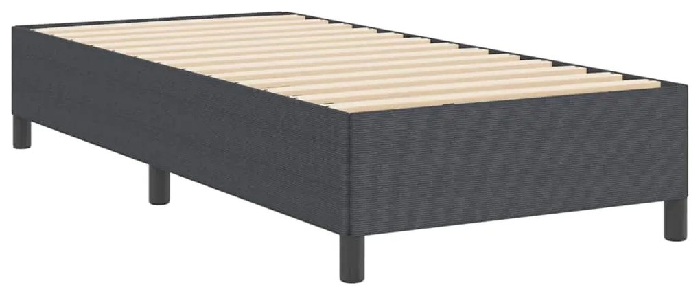 Cama vidaXL Cinza Escuro 90x190 cm Tecido Cotelê