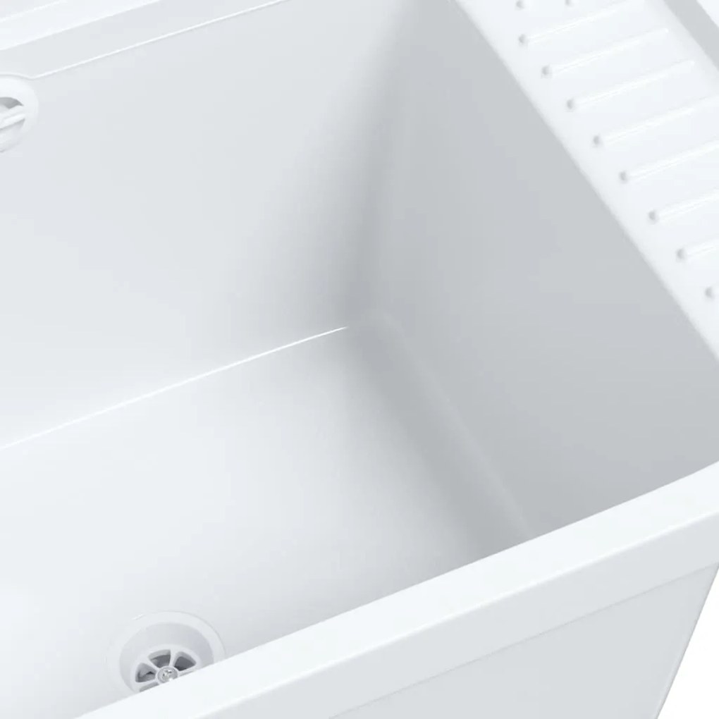 Lavatório de parede 50x35x24 cm resina branco