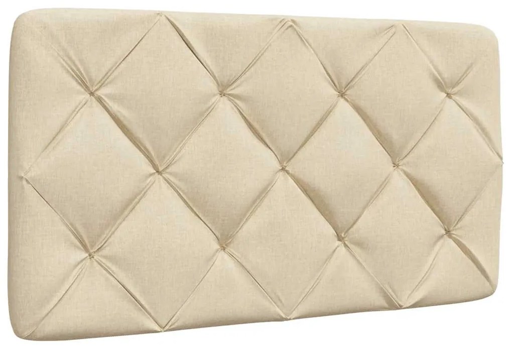 Estrutura de cama com LED sem colchão 90x200 cm tecido creme