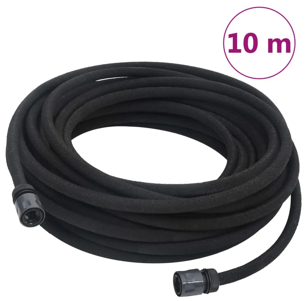 Mangueira para rega gota-a-gota de jardim 10 m borracha preto