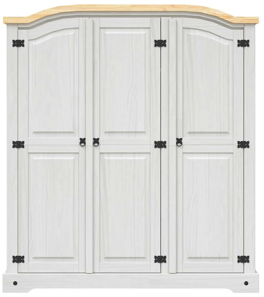 Roupeiro Corona Range pinho mexicano com 3 portas branco