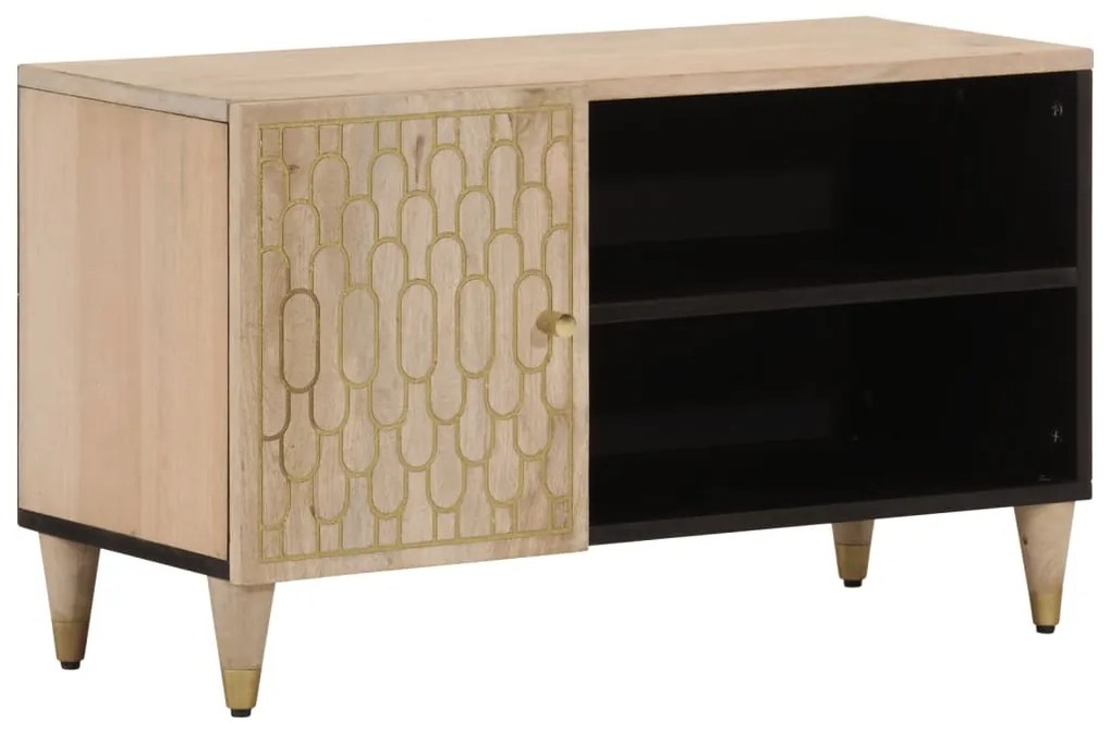 vidaXL Móvel de TV 80x31x46 cm madeira de mangueira maciça