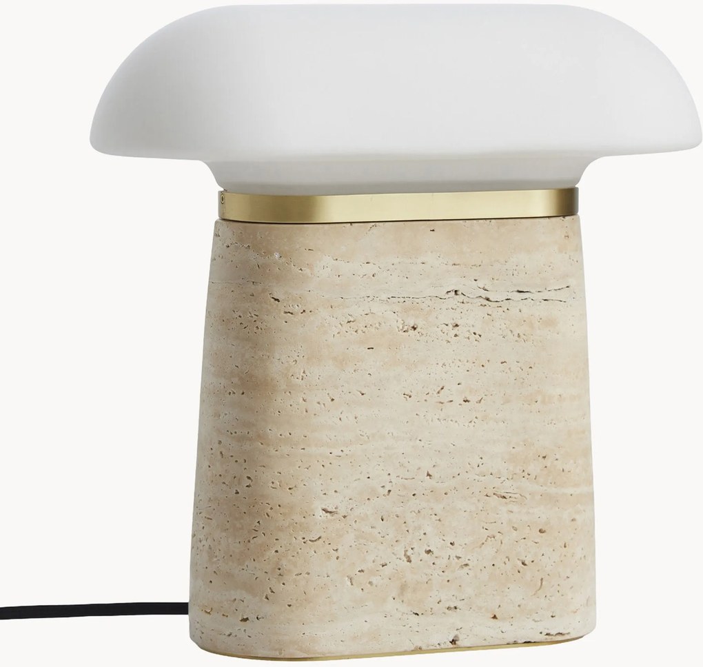 Candeeiro de mesa em travertino Nova