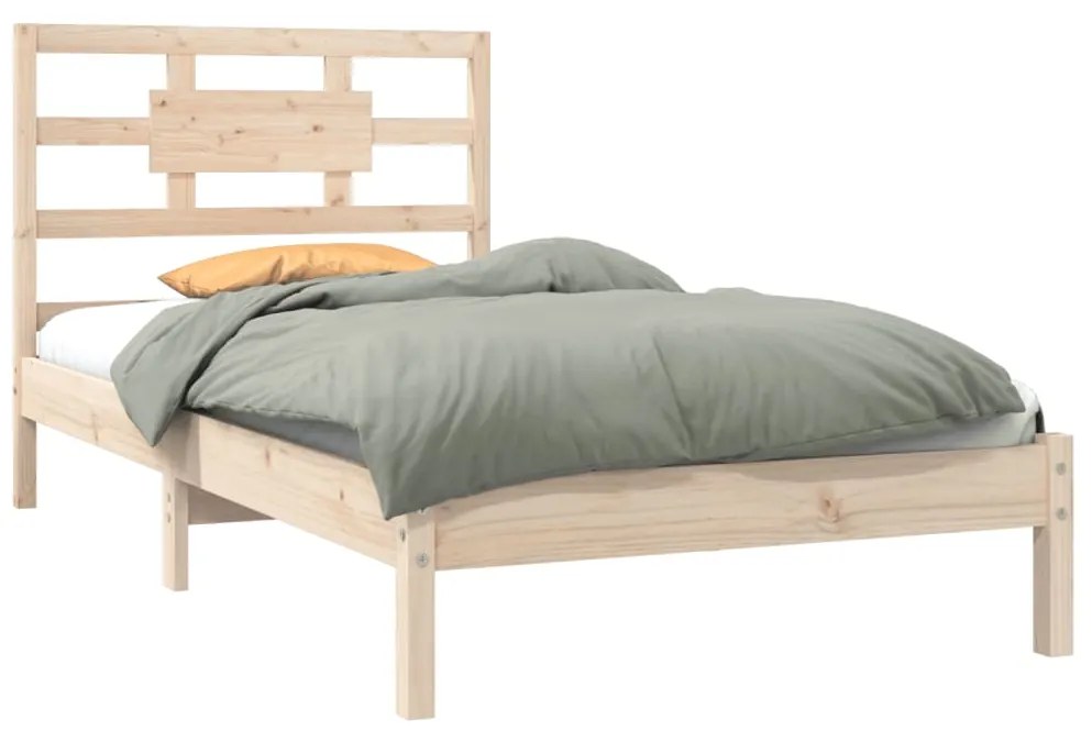 Estrutura de cama solteiro 90x190 cm madeira maciça