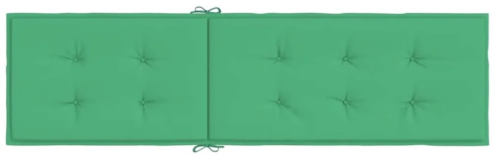 Almofadão para cadeira de terraço (75+105)x50x4 cm verde