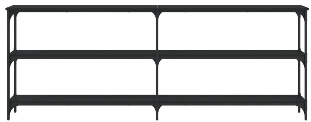 Mesa consola 200x29x75 cm derivados de madeira preto