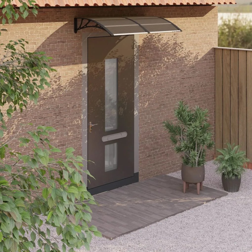 vidaXL Toldo de porta 150x75 cm policarbonato preto
