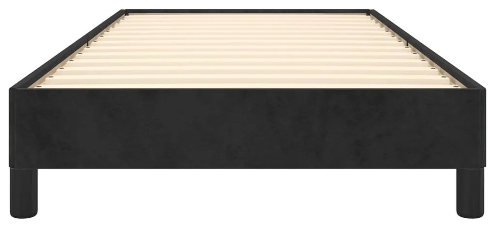 Estrutura de cama 90x190 cm veludo preto