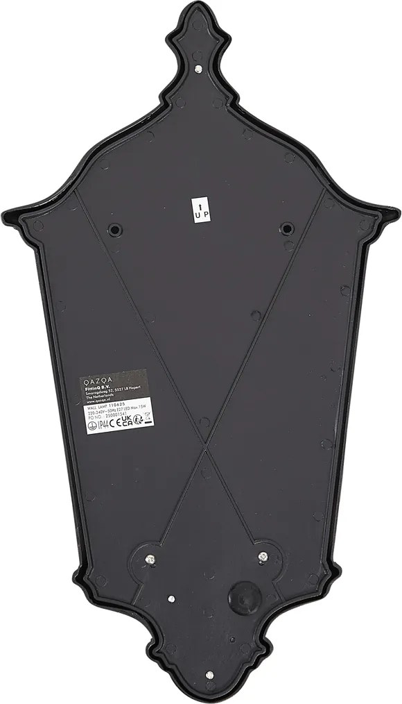 Lanterna de parede exterior clássica preta IP44 - Havana Half