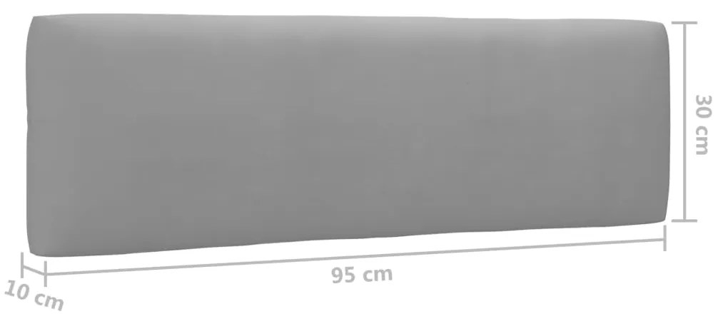 6 pcs conj. lounge paletes c/ almofadões pinho impregnado cinza
