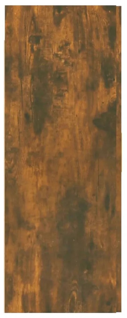 Armário de parede suspenso 69,5x34x90 cm carvalho fumado