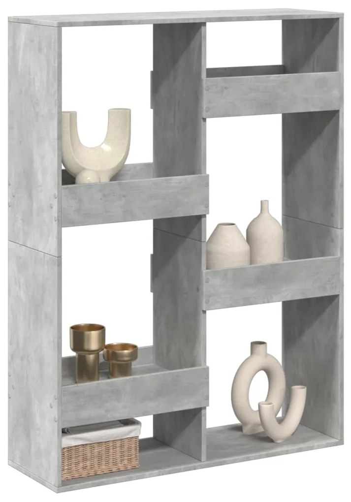 Divisória 100x33x135 cm derivados de madeira cinzento cimento