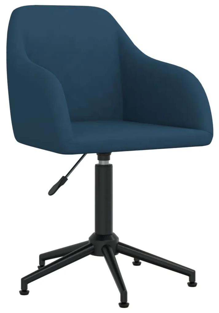 3089864 vidaXL Cadeira de escritório giratória veludo azul
