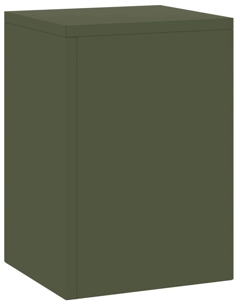 Suportes de Planta para Exterior Pilar 2 pcs Verde Azeitona 24x24x35 c