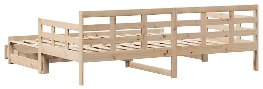 Sofá-cama com gavetão e gavetas sem colchão 90x200 cm