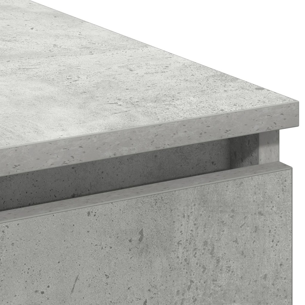 Gabinete de TV com LED Cinza Concreto 180x38x49 cm Madeira de Engenhar