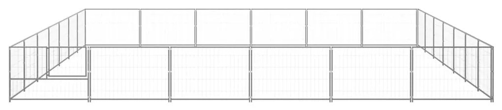 Canil para cães 42 m² aço prateado