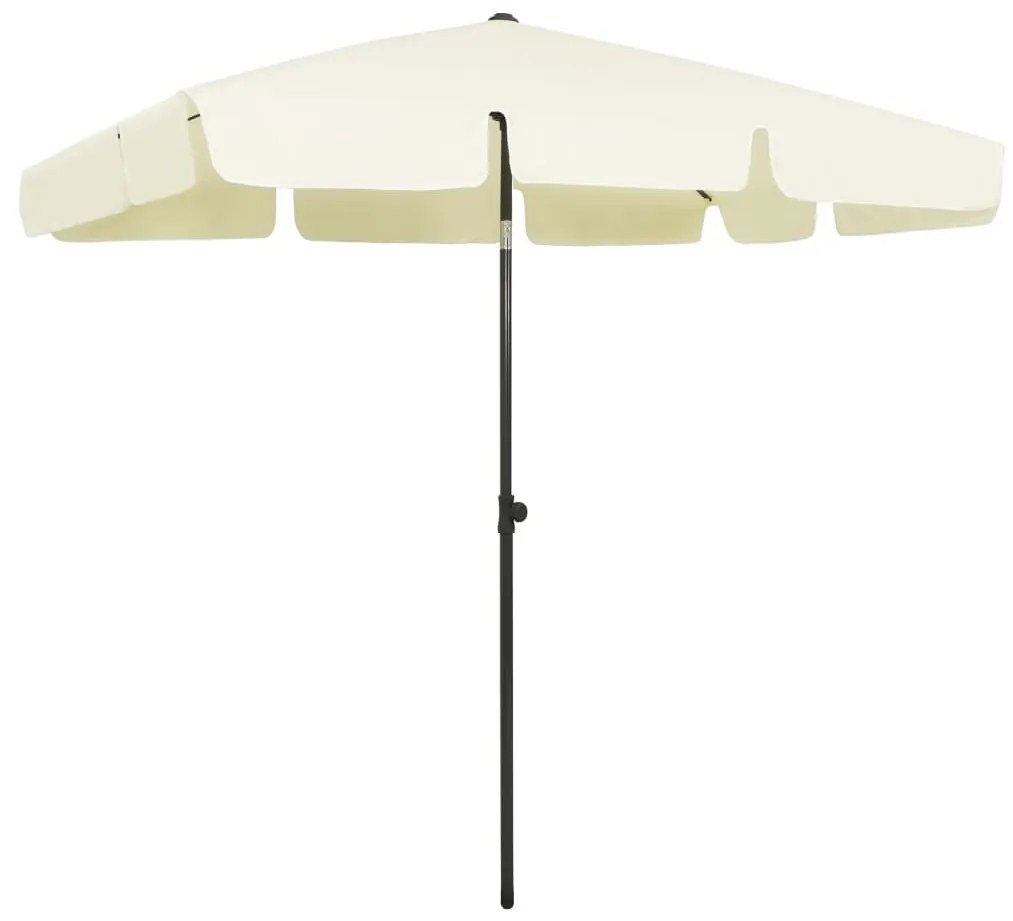 314727 vidaXL Guarda-sol de praia 200x125 cm amarelo areia