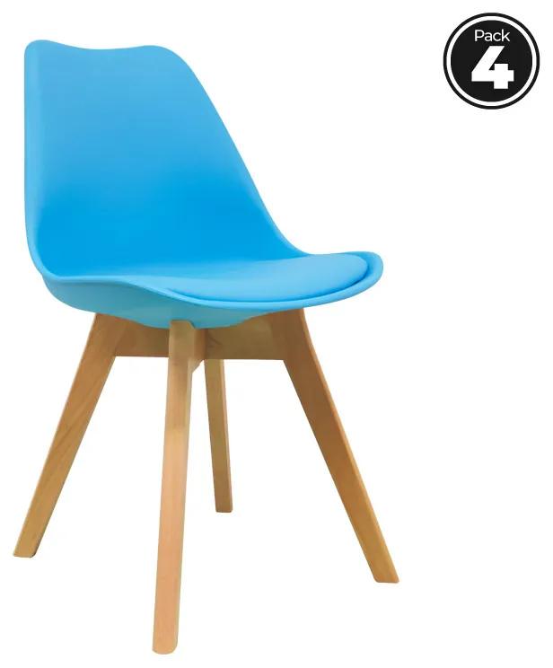 Pack 4 Cadeiras Synk Basic - Azul celeste