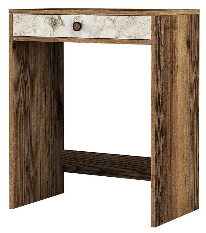 Mesa de Maquilhagem Lizbon – Nogueira, Branco, Mármore – 70 cm x 40 cm