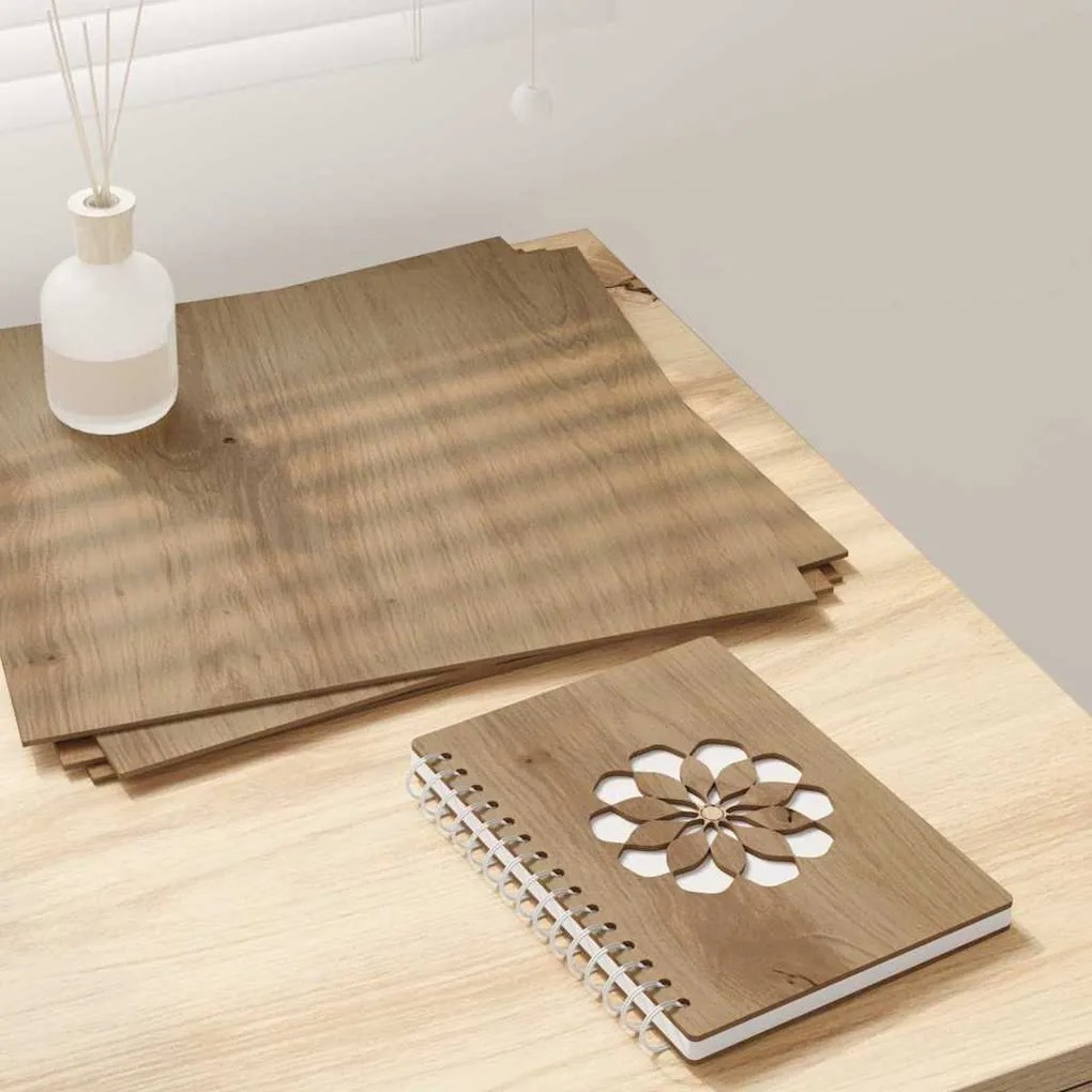 vidaXL Painéis de Decoração 50 pcs Carvalho Artesanal