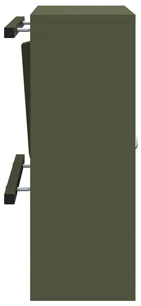 caixa de correio Verde-oliva 30 x 23 x 55 cm Aço