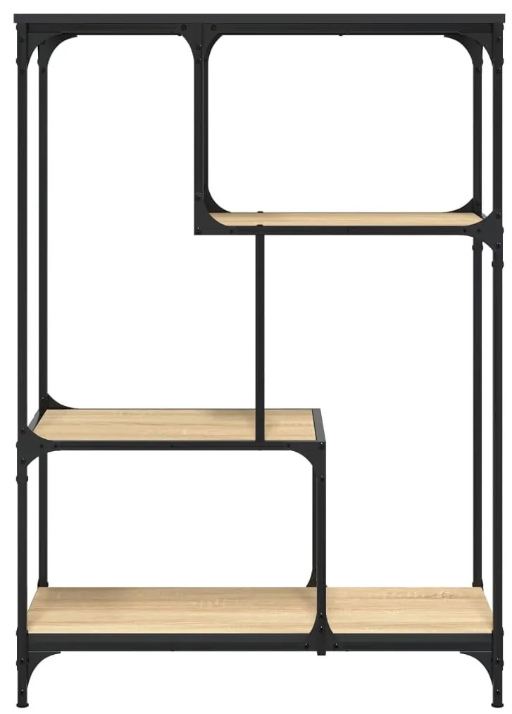 Estante 81x36x115 cm derivados de madeira e aço carvalho sonoma