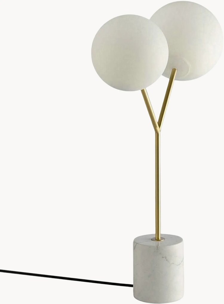 Candeeiro de pé com aspeto de mármore Yvette