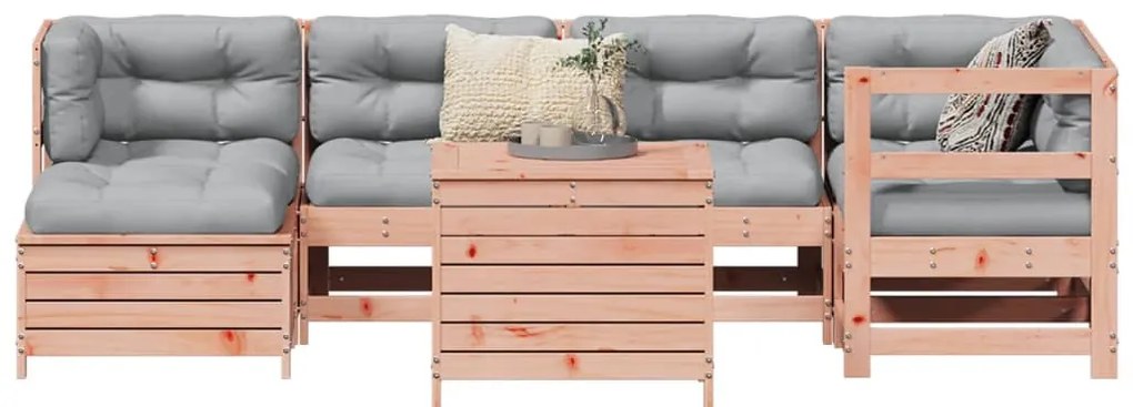 7 pcs conjunto sofás jardim madeira abeto-de-douglas