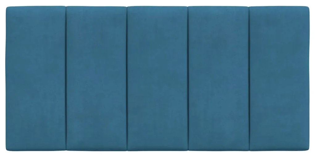 Almofadão de cabeceira 100 cm veludo azul