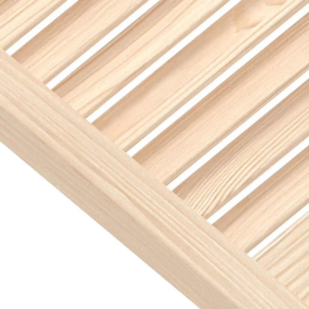 Portas de armário 2 pcs com design de persiana pinho maciço