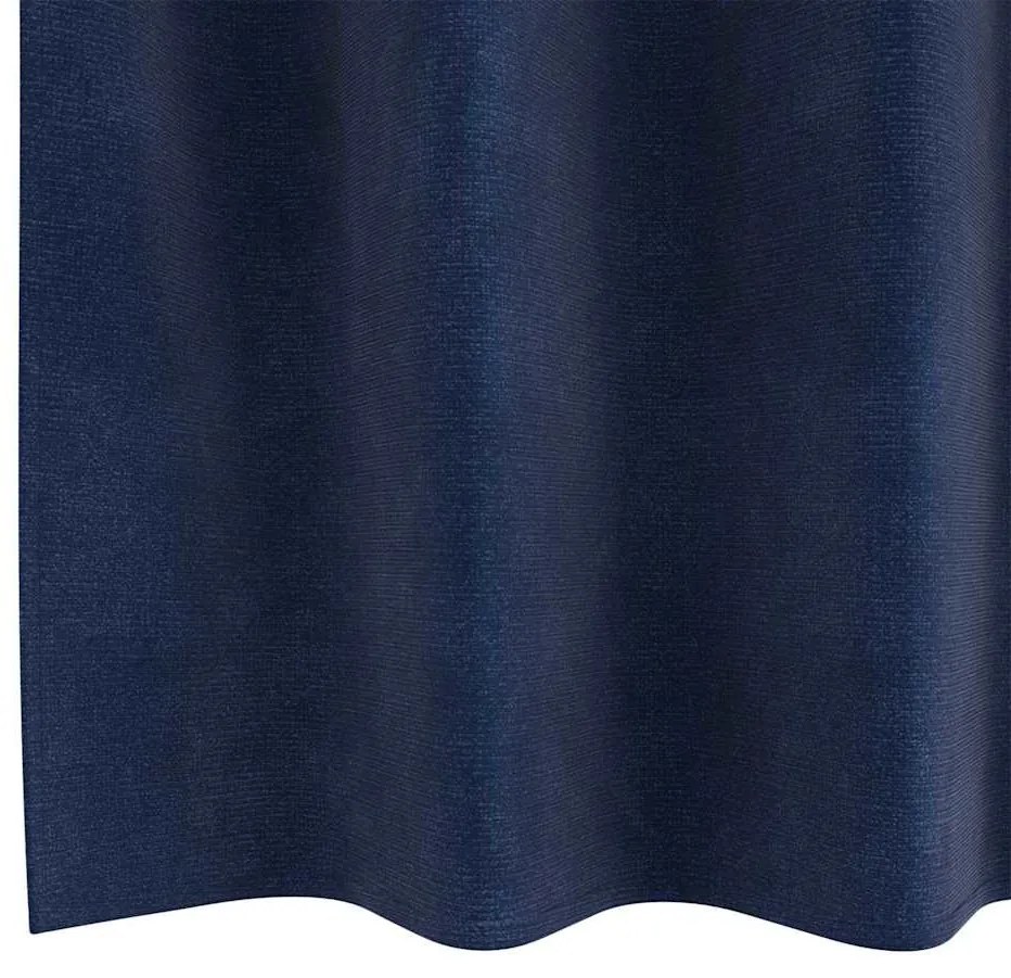 Cortinas Blackout vidaXL com Ilhós 2 pcs Veludo Azul Escuro