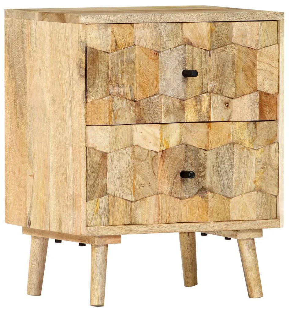 vidaXL Mesa de cabeceira 40x30x50 cm madeira de mangueira maciça