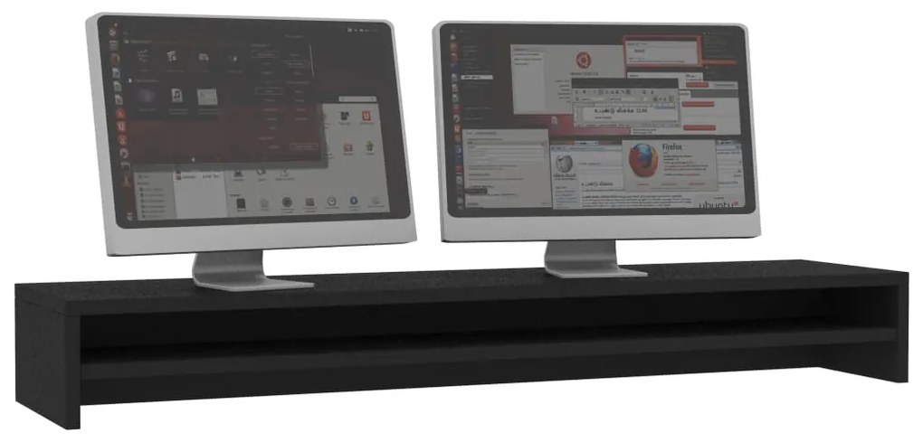 Suporte para monitor 100x24x13 cm derivados de madeira preto