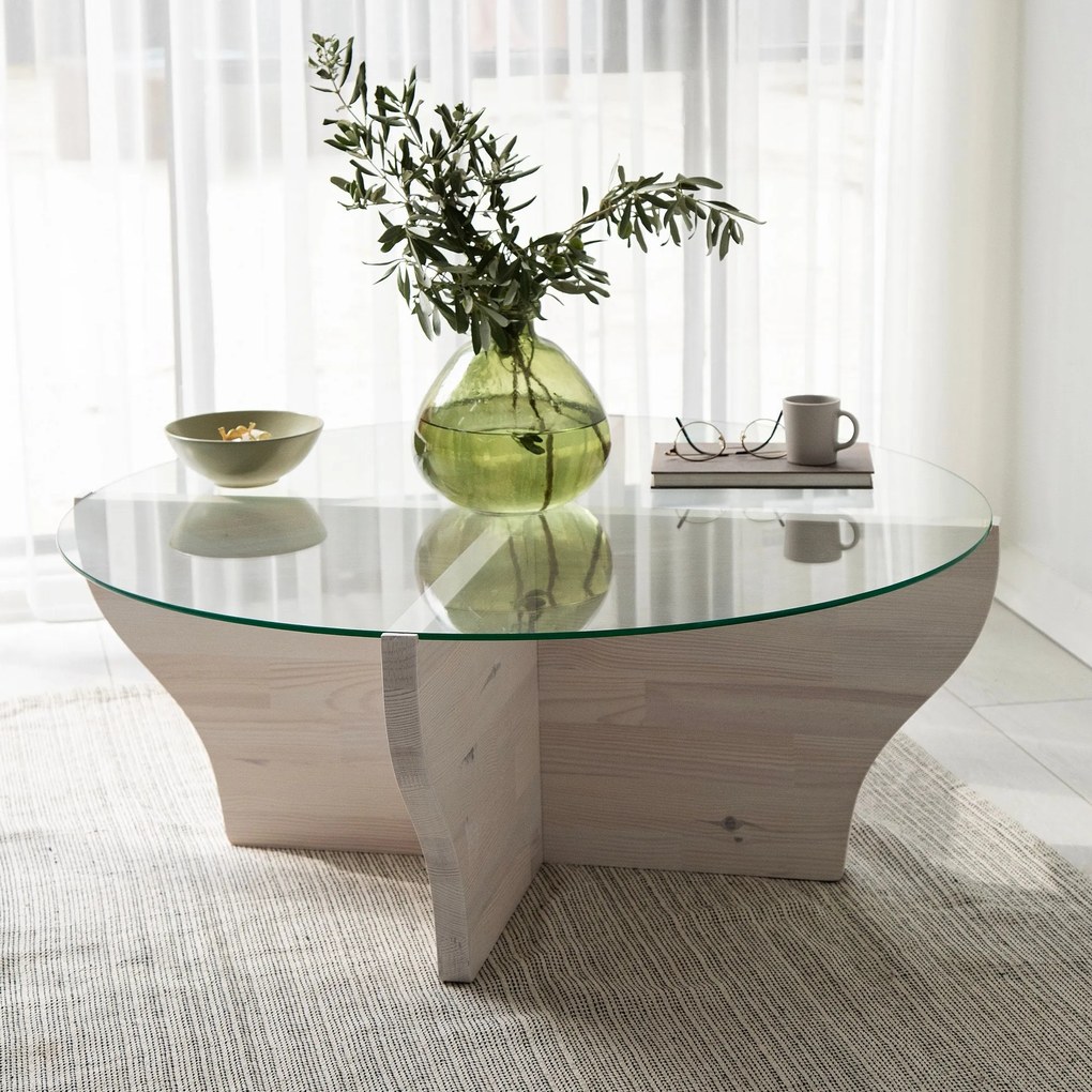 Mesa de Café Amphora - Branca - 92 cm (Largura) x 36 cm (Altura) x 92