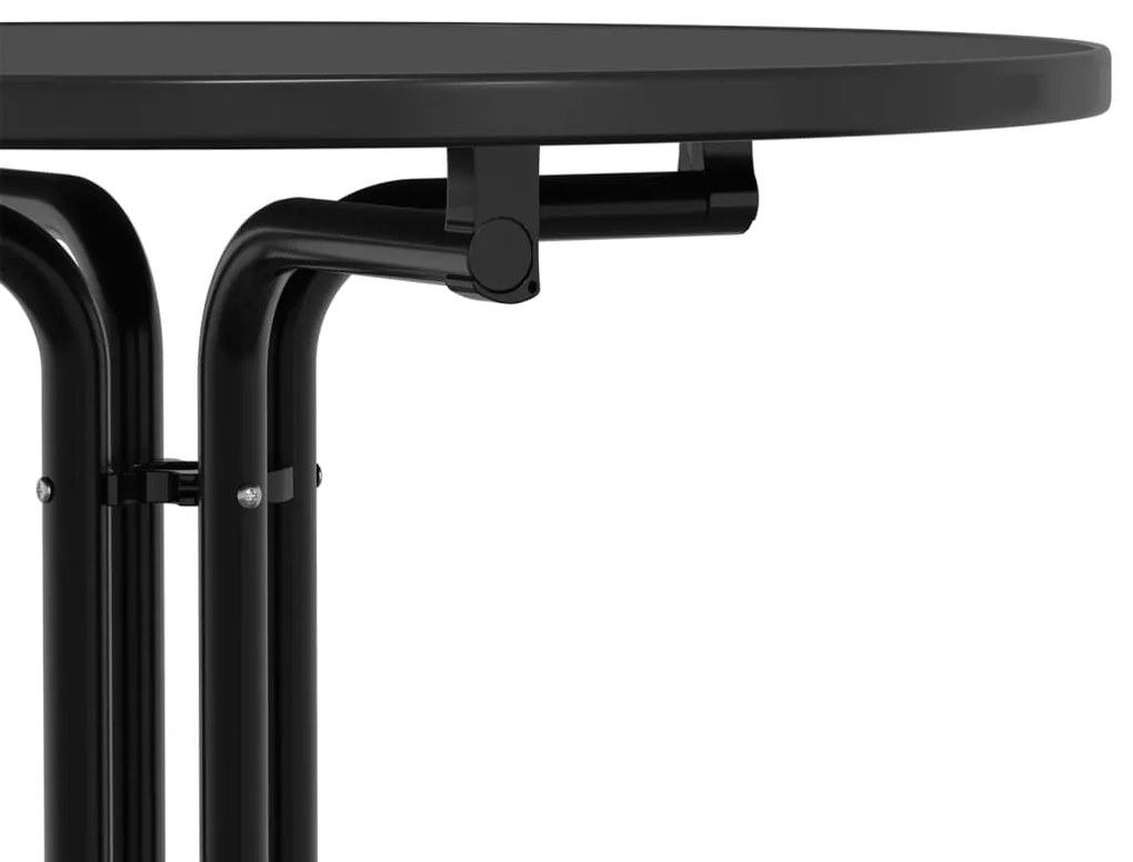 Mesa de jantar Ø70x110 cm derivados de madeira e aço preto