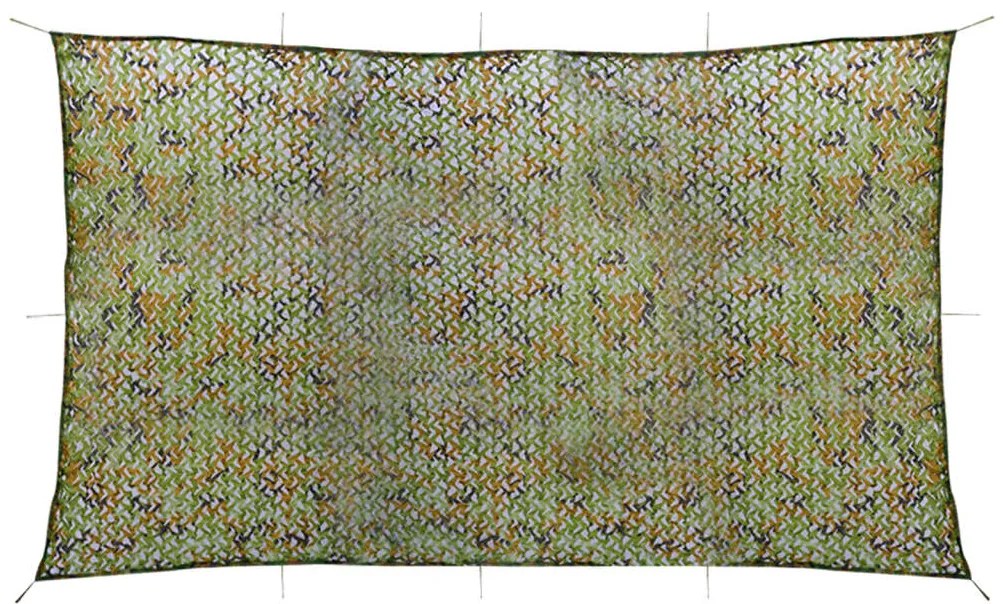 vidaXL Rede de camuflagem com saco de armazenamento 2x7 m verde